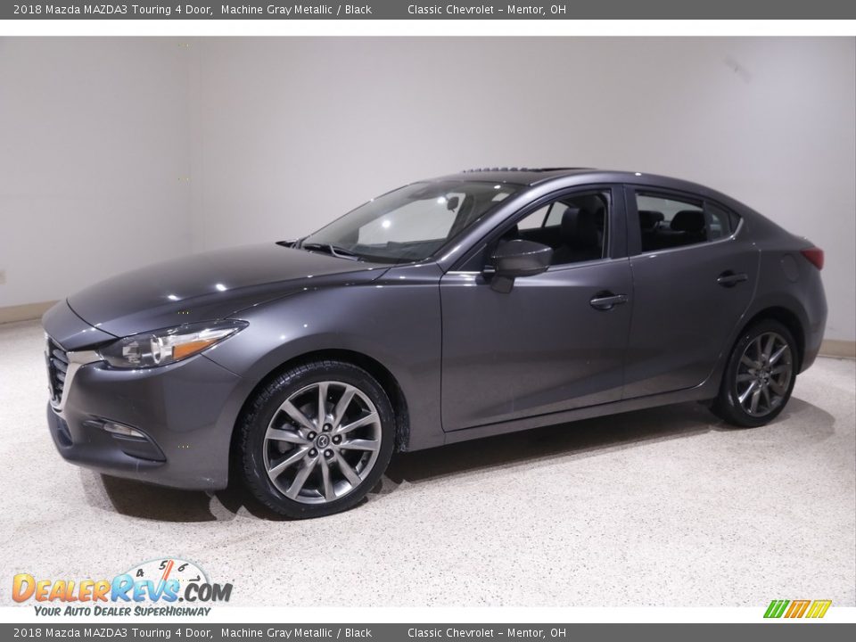 2018 Mazda MAZDA3 Touring 4 Door Machine Gray Metallic / Black Photo #3