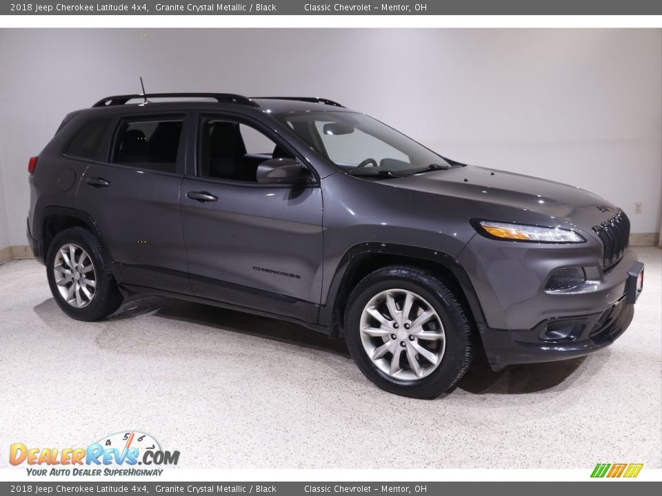 2018 Jeep Cherokee Latitude 4x4 Granite Crystal Metallic / Black Photo #1