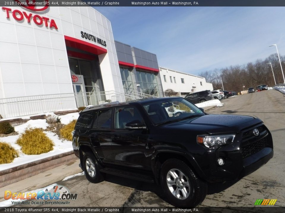 2018 Toyota 4Runner SR5 4x4 Midnight Black Metallic / Graphite Photo #2