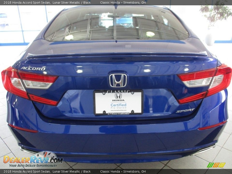 2018 Honda Accord Sport Sedan Lunar Silver Metallic / Black Photo #6