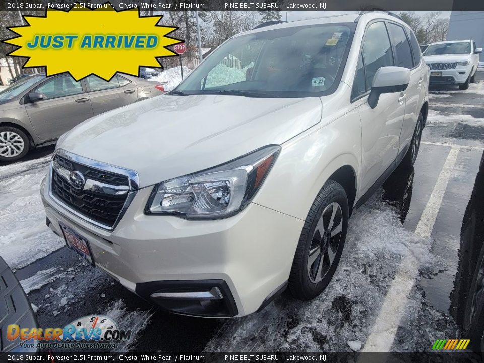 2018 Subaru Forester 2.5i Premium Crystal White Pearl / Platinum Photo #1
