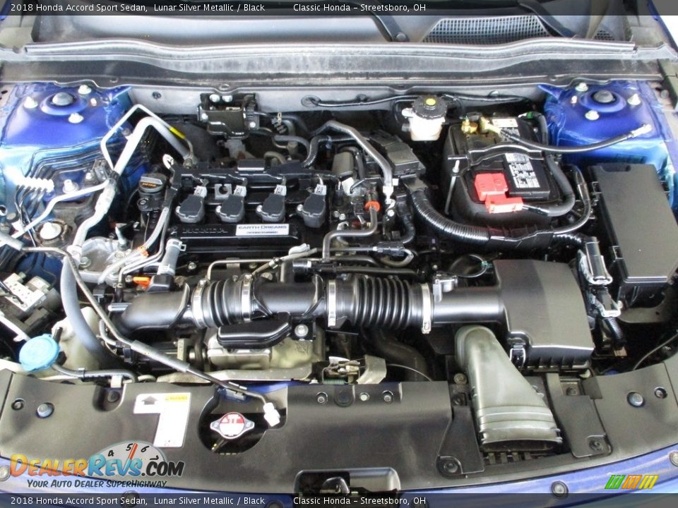 2018 Honda Accord Sport Sedan Lunar Silver Metallic / Black Photo #14