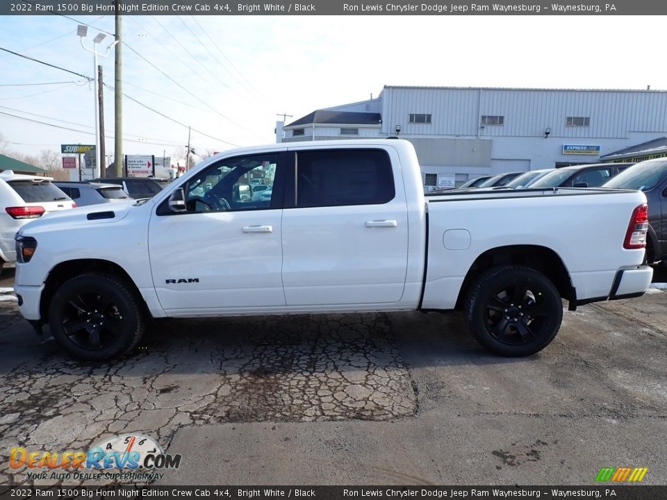 2022 Ram 1500 Big Horn Night Edition Crew Cab 4x4 Bright White / Black Photo #2