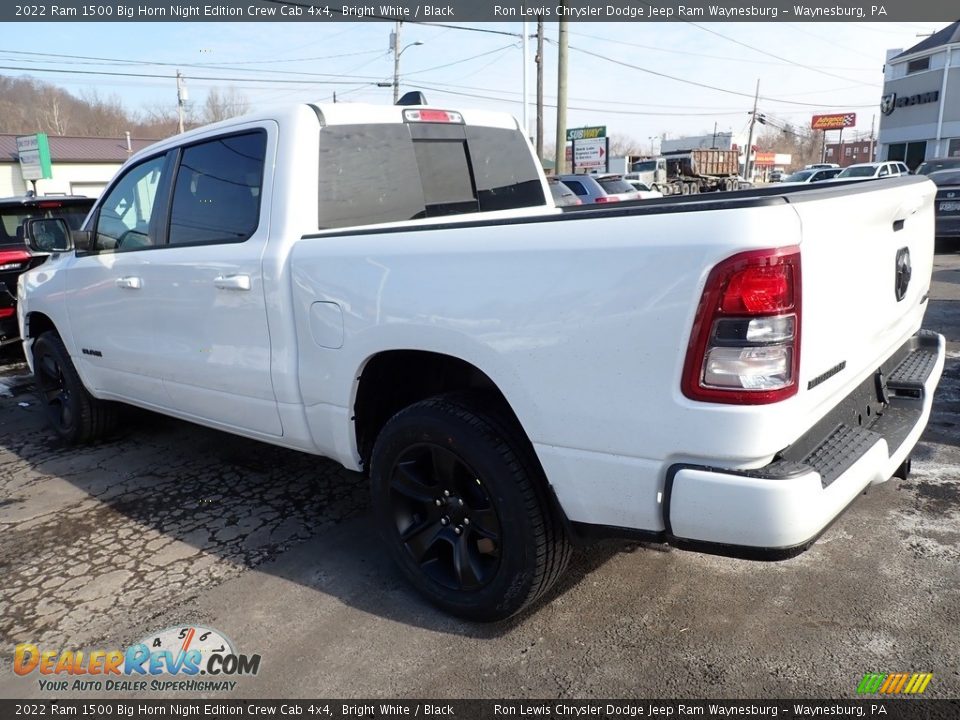 2022 Ram 1500 Big Horn Night Edition Crew Cab 4x4 Bright White / Black Photo #3