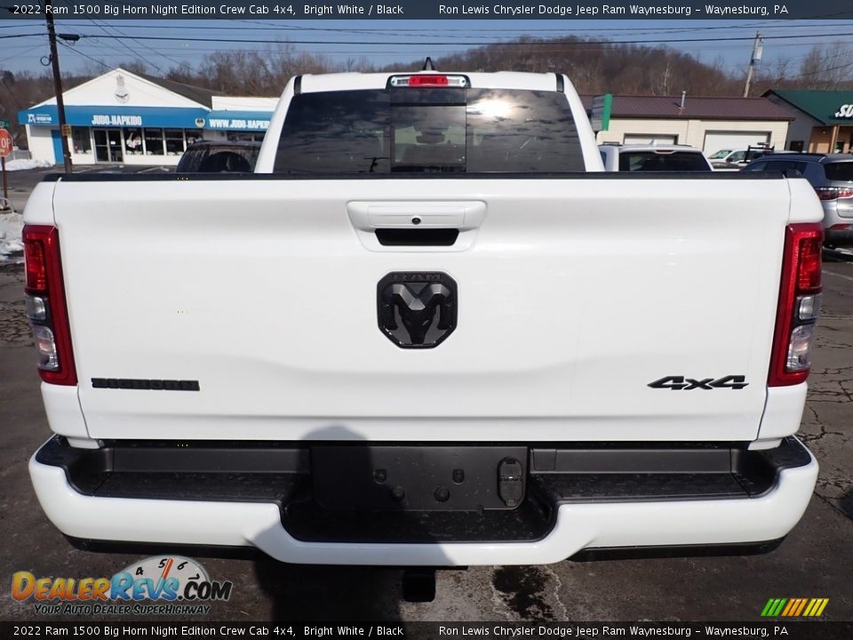 2022 Ram 1500 Big Horn Night Edition Crew Cab 4x4 Bright White / Black Photo #4