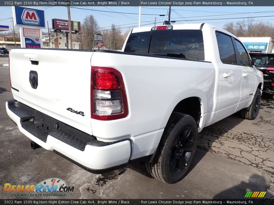 2022 Ram 1500 Big Horn Night Edition Crew Cab 4x4 Bright White / Black Photo #5