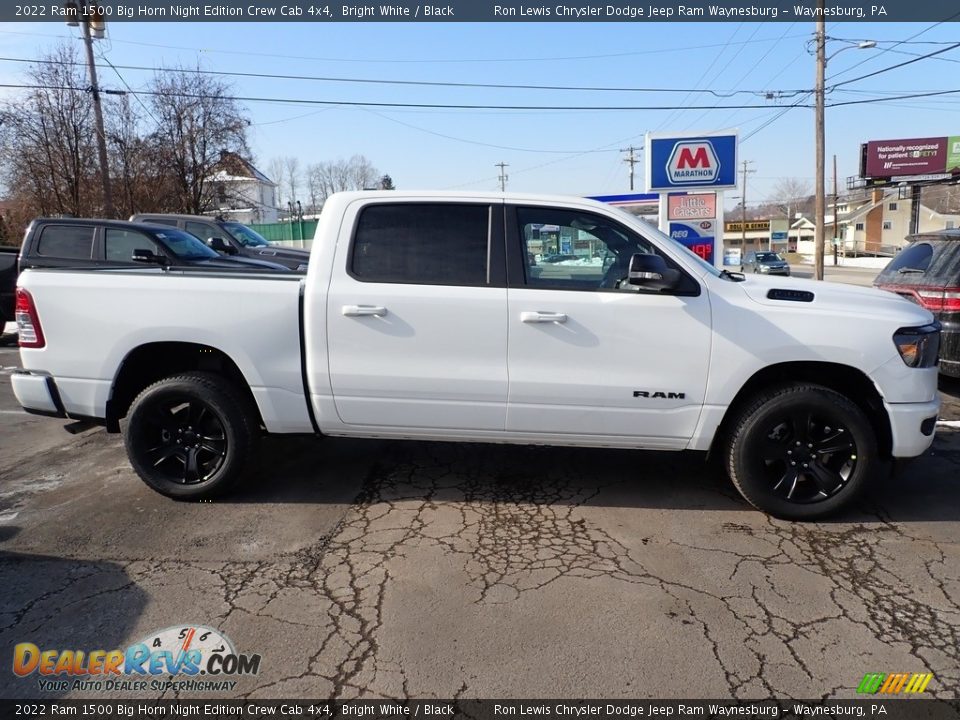 2022 Ram 1500 Big Horn Night Edition Crew Cab 4x4 Bright White / Black Photo #6