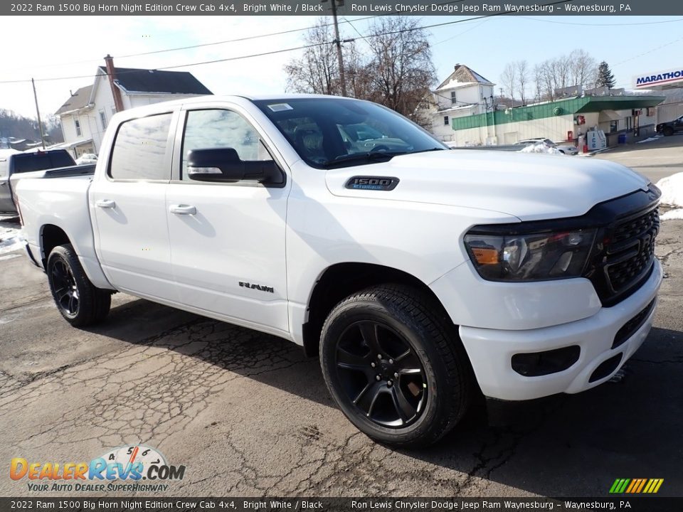 2022 Ram 1500 Big Horn Night Edition Crew Cab 4x4 Bright White / Black Photo #7