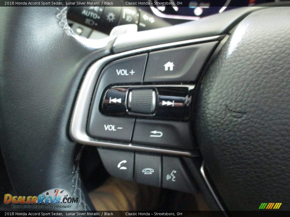 2018 Honda Accord Sport Sedan Lunar Silver Metallic / Black Photo #32