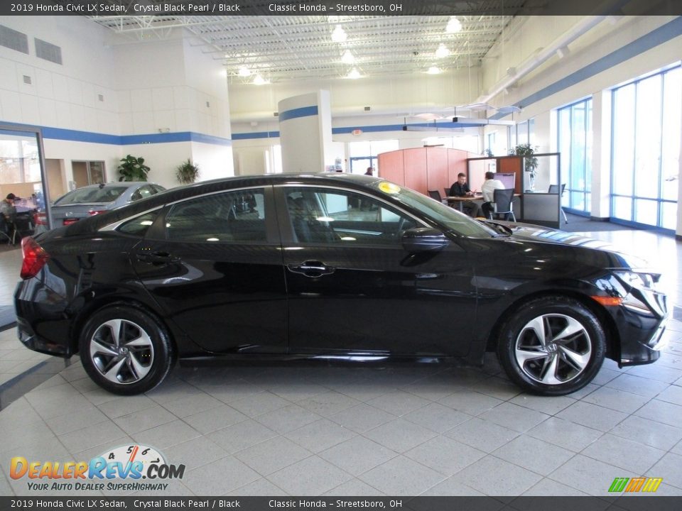 2019 Honda Civic LX Sedan Crystal Black Pearl / Black Photo #4