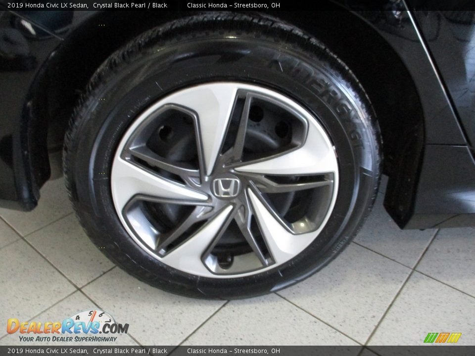2019 Honda Civic LX Sedan Crystal Black Pearl / Black Photo #6