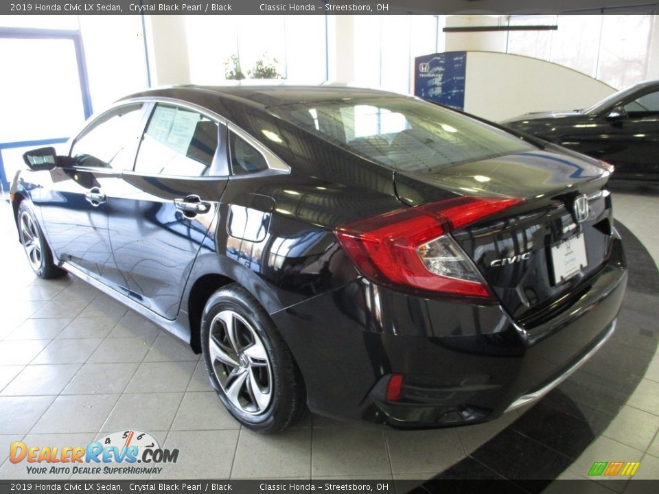 2019 Honda Civic LX Sedan Crystal Black Pearl / Black Photo #9
