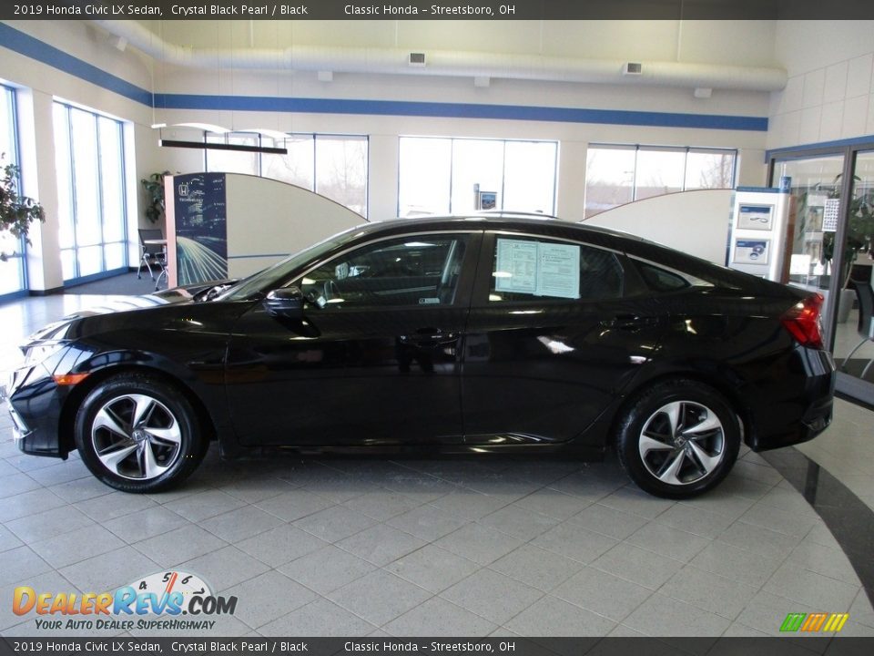 2019 Honda Civic LX Sedan Crystal Black Pearl / Black Photo #10