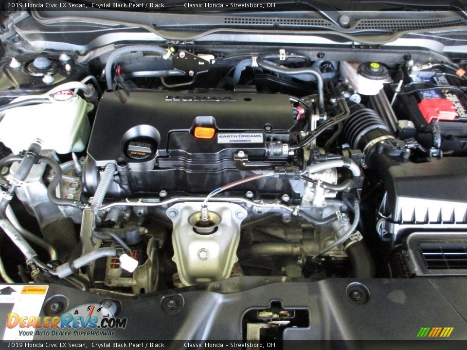 2019 Honda Civic LX Sedan Crystal Black Pearl / Black Photo #13