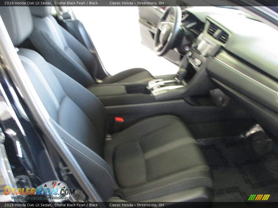 2019 Honda Civic LX Sedan Crystal Black Pearl / Black Photo #16