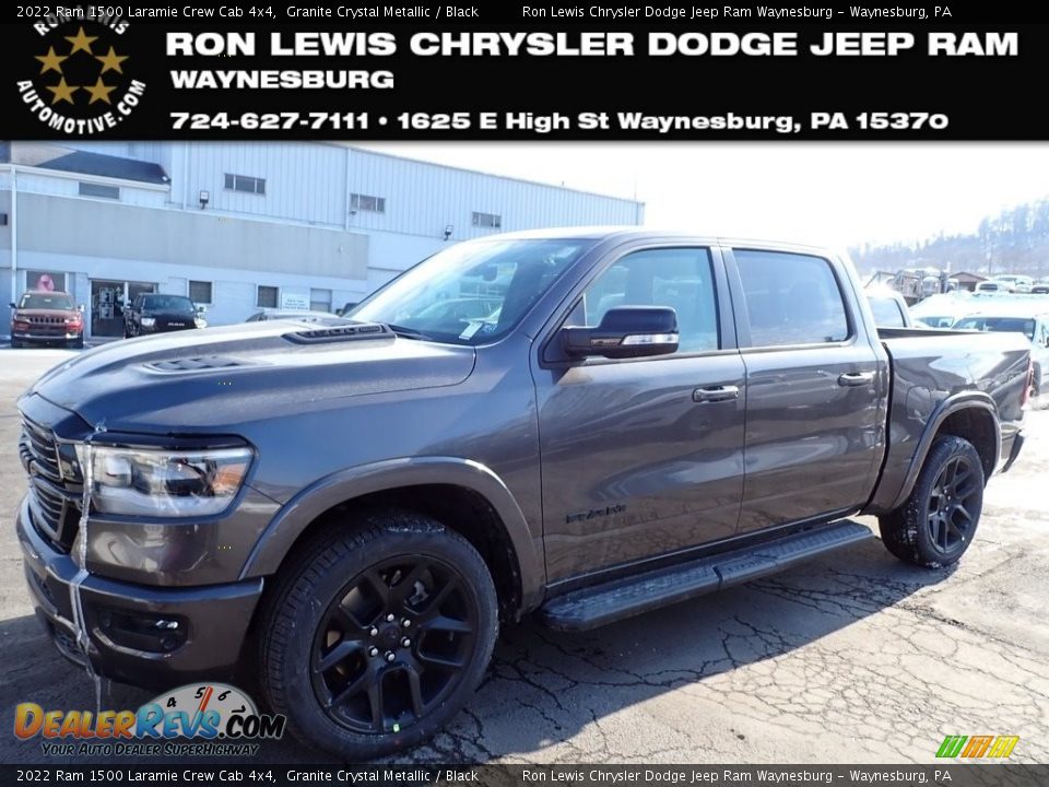 2022 Ram 1500 Laramie Crew Cab 4x4 Granite Crystal Metallic / Black Photo #1