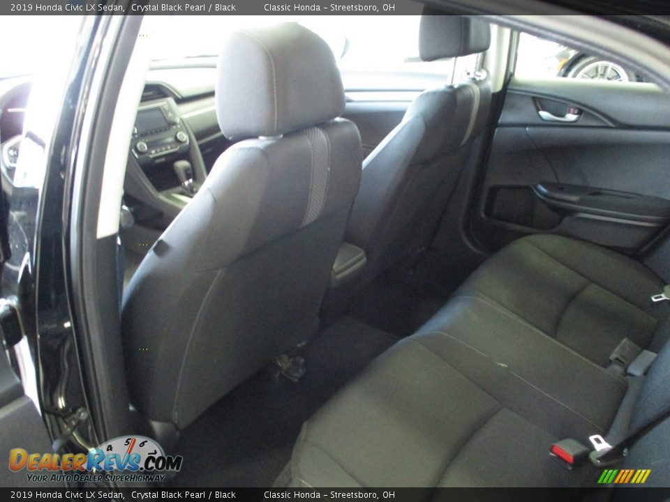 2019 Honda Civic LX Sedan Crystal Black Pearl / Black Photo #23