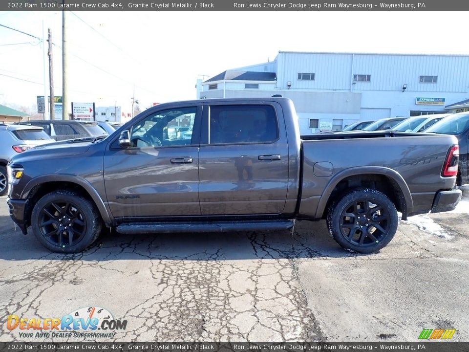 2022 Ram 1500 Laramie Crew Cab 4x4 Granite Crystal Metallic / Black Photo #2