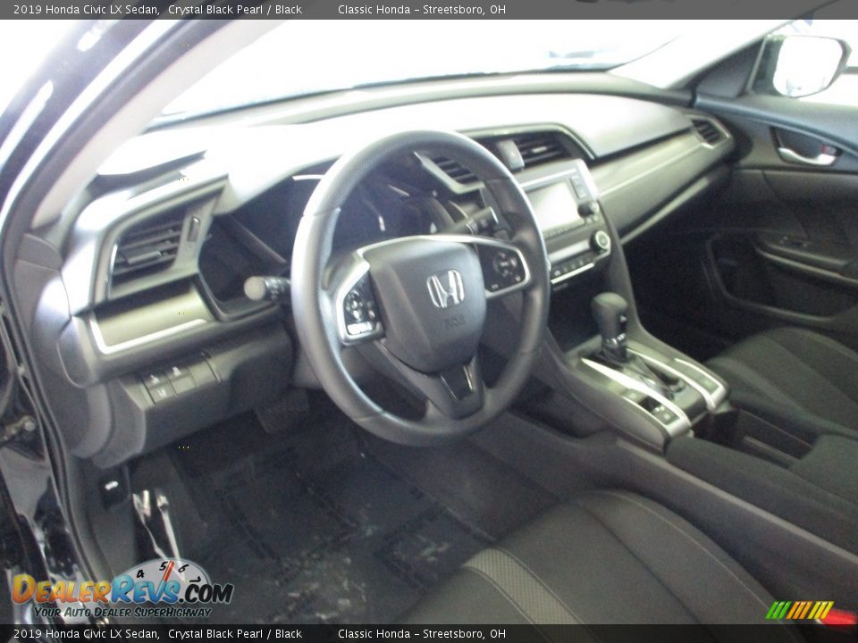2019 Honda Civic LX Sedan Crystal Black Pearl / Black Photo #26
