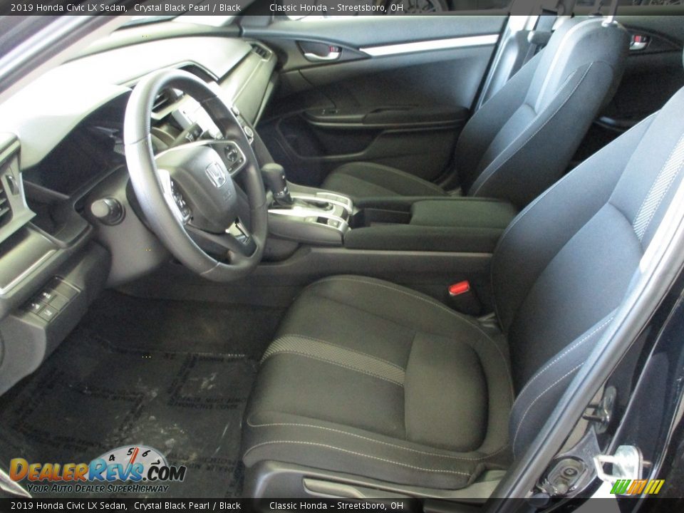 2019 Honda Civic LX Sedan Crystal Black Pearl / Black Photo #27