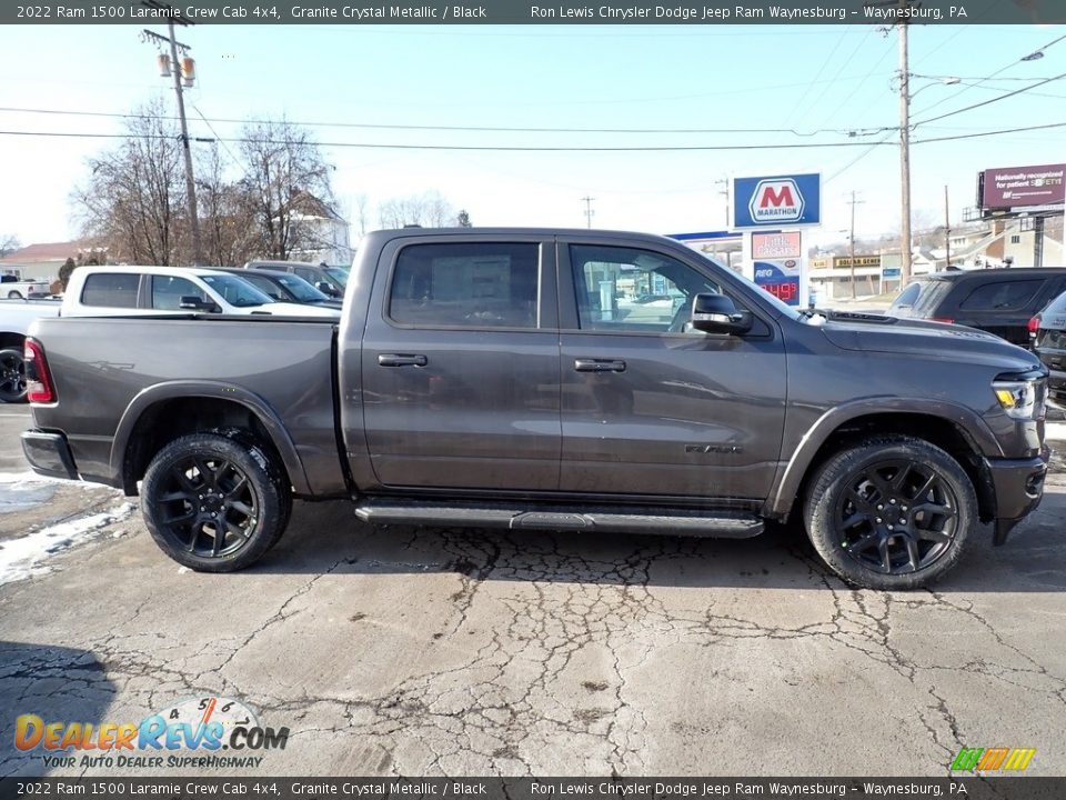 2022 Ram 1500 Laramie Crew Cab 4x4 Granite Crystal Metallic / Black Photo #6