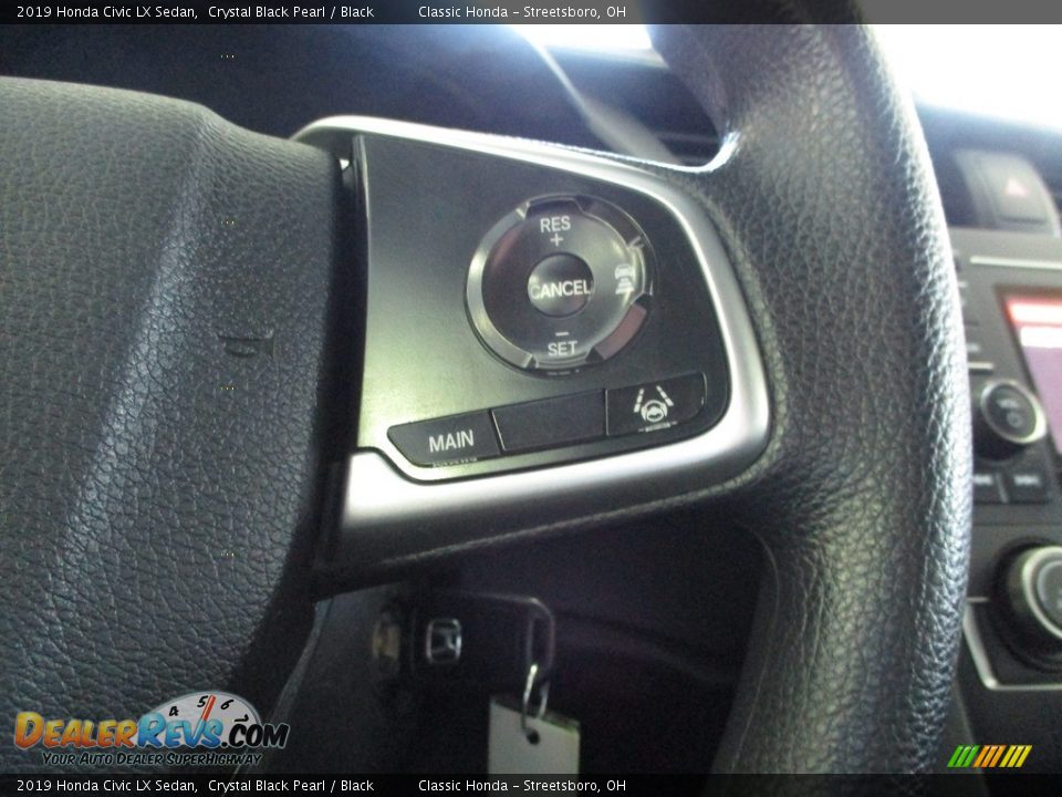 2019 Honda Civic LX Sedan Crystal Black Pearl / Black Photo #31