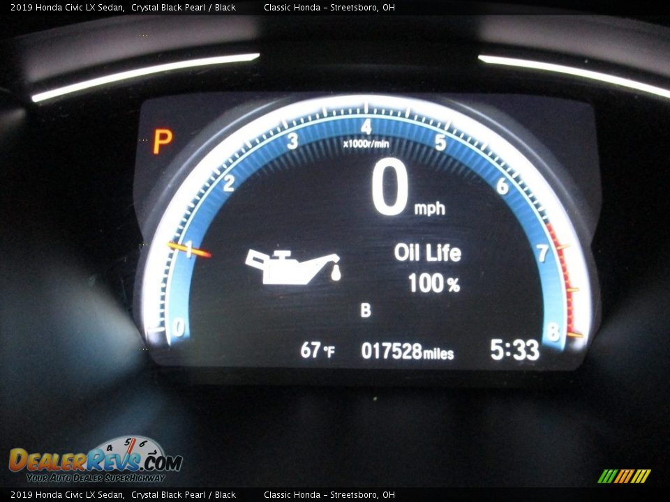 2019 Honda Civic LX Sedan Crystal Black Pearl / Black Photo #32