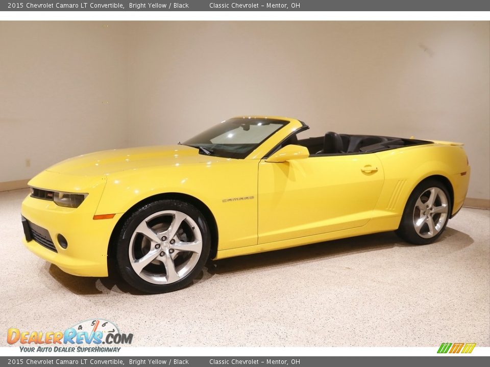 2015 Chevrolet Camaro LT Convertible Bright Yellow / Black Photo #3