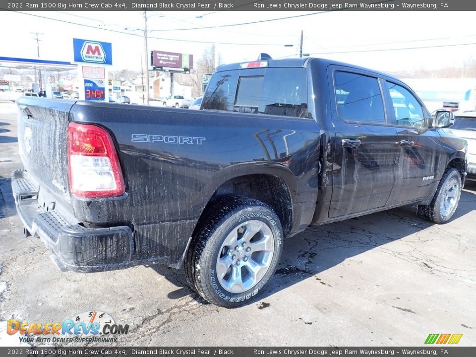 2022 Ram 1500 Big Horn Crew Cab 4x4 Diamond Black Crystal Pearl / Black Photo #5