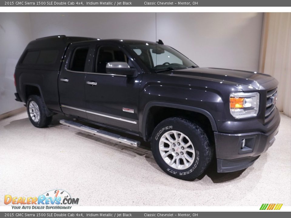 2015 GMC Sierra 1500 SLE Double Cab 4x4 Iridium Metallic / Jet Black Photo #1