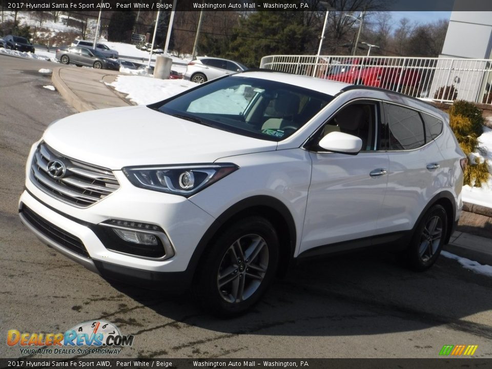 2017 Hyundai Santa Fe Sport AWD Pearl White / Beige Photo #10