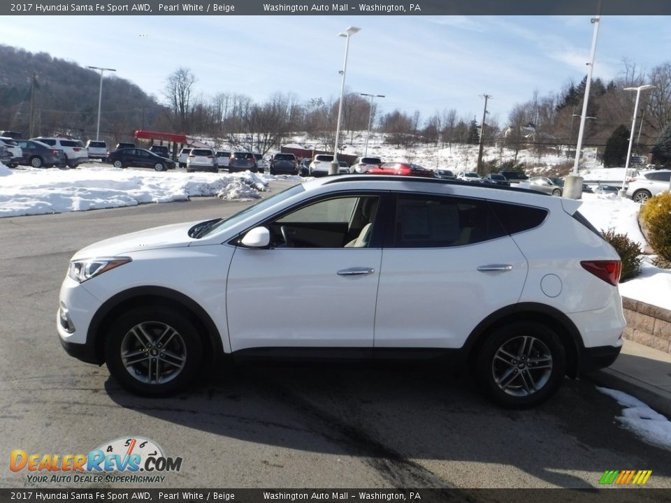 2017 Hyundai Santa Fe Sport AWD Pearl White / Beige Photo #11