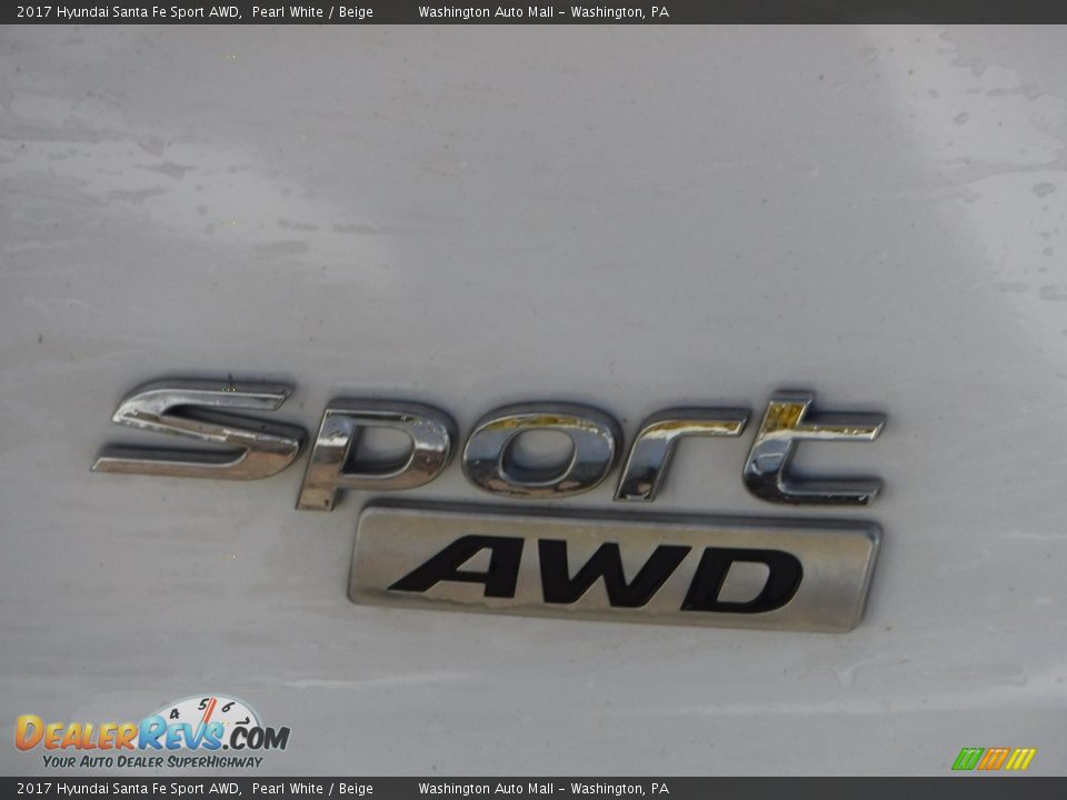 2017 Hyundai Santa Fe Sport AWD Pearl White / Beige Photo #13