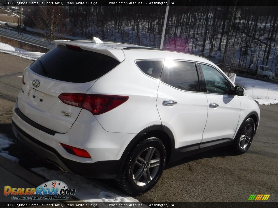 2017 Hyundai Santa Fe Sport AWD Pearl White / Beige Photo #14