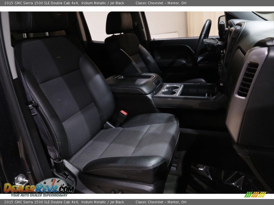 2015 GMC Sierra 1500 SLE Double Cab 4x4 Iridium Metallic / Jet Black Photo #16