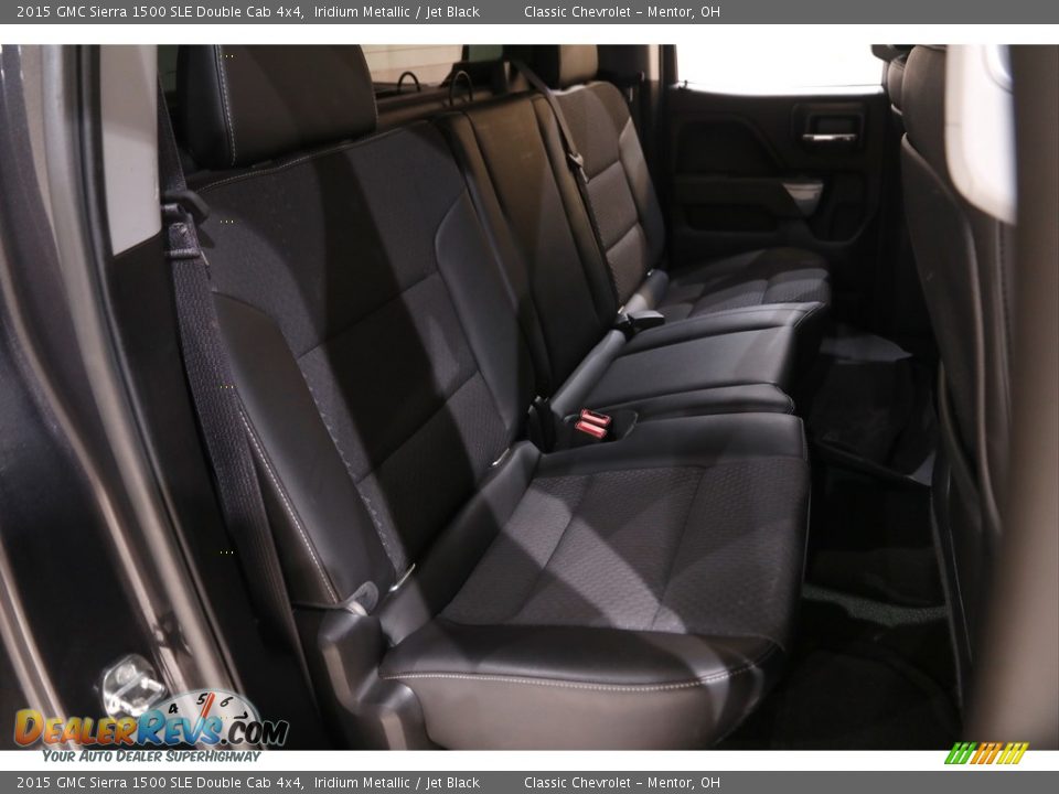 2015 GMC Sierra 1500 SLE Double Cab 4x4 Iridium Metallic / Jet Black Photo #17