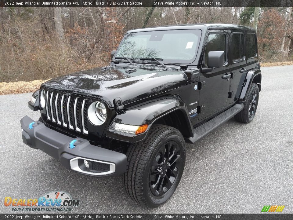 2022 Jeep Wrangler Unlimited Sahara 4XE Hybrid Black / Black/Dark Saddle Photo #2