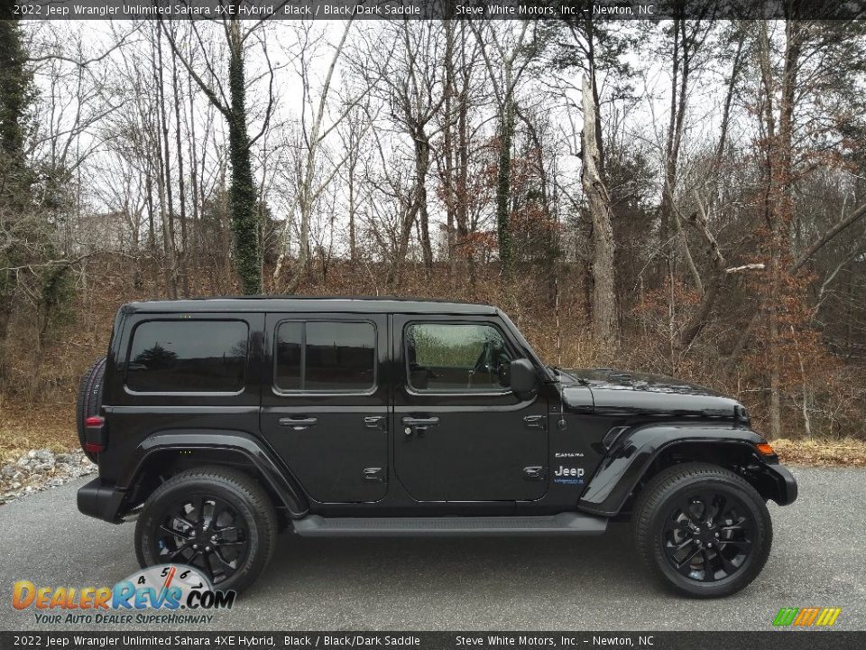 Black 2022 Jeep Wrangler Unlimited Sahara 4XE Hybrid Photo #6