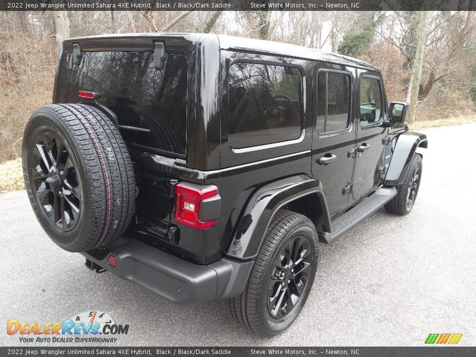 2022 Jeep Wrangler Unlimited Sahara 4XE Hybrid Black / Black/Dark Saddle Photo #7