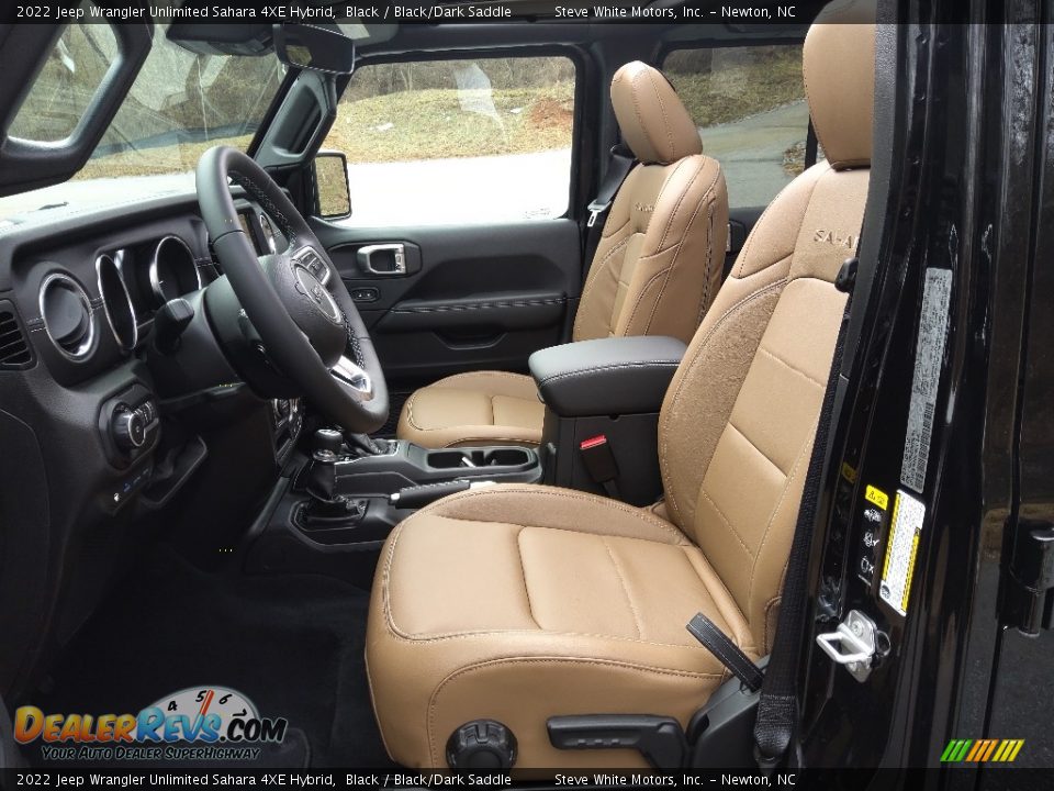 Black/Dark Saddle Interior - 2022 Jeep Wrangler Unlimited Sahara 4XE Hybrid Photo #12