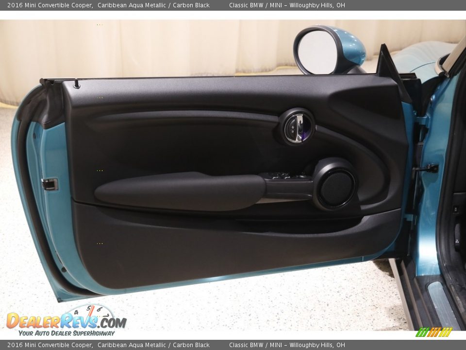 2016 Mini Convertible Cooper Caribbean Aqua Metallic / Carbon Black Photo #5