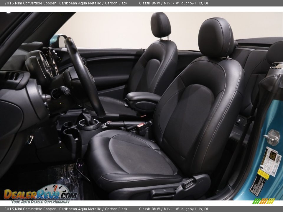 2016 Mini Convertible Cooper Caribbean Aqua Metallic / Carbon Black Photo #6