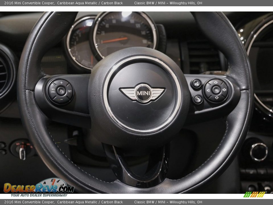 2016 Mini Convertible Cooper Caribbean Aqua Metallic / Carbon Black Photo #8