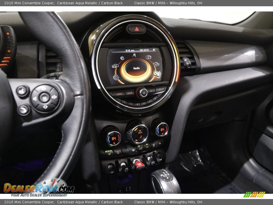 2016 Mini Convertible Cooper Caribbean Aqua Metallic / Carbon Black Photo #10