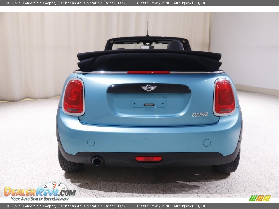 2016 Mini Convertible Cooper Caribbean Aqua Metallic / Carbon Black Photo #17