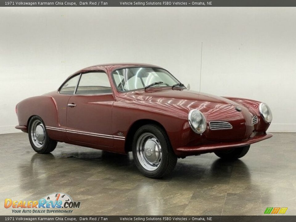 1971 Volkswagen Karmann Ghia Coupe Dark Red / Tan Photo #13