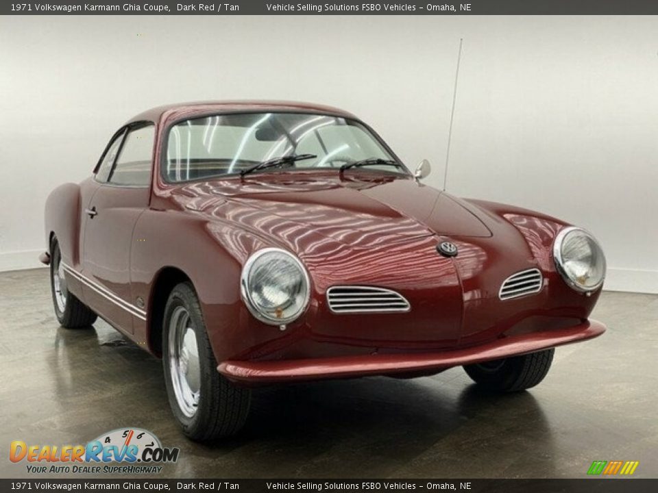 1971 Volkswagen Karmann Ghia Coupe Dark Red / Tan Photo #15