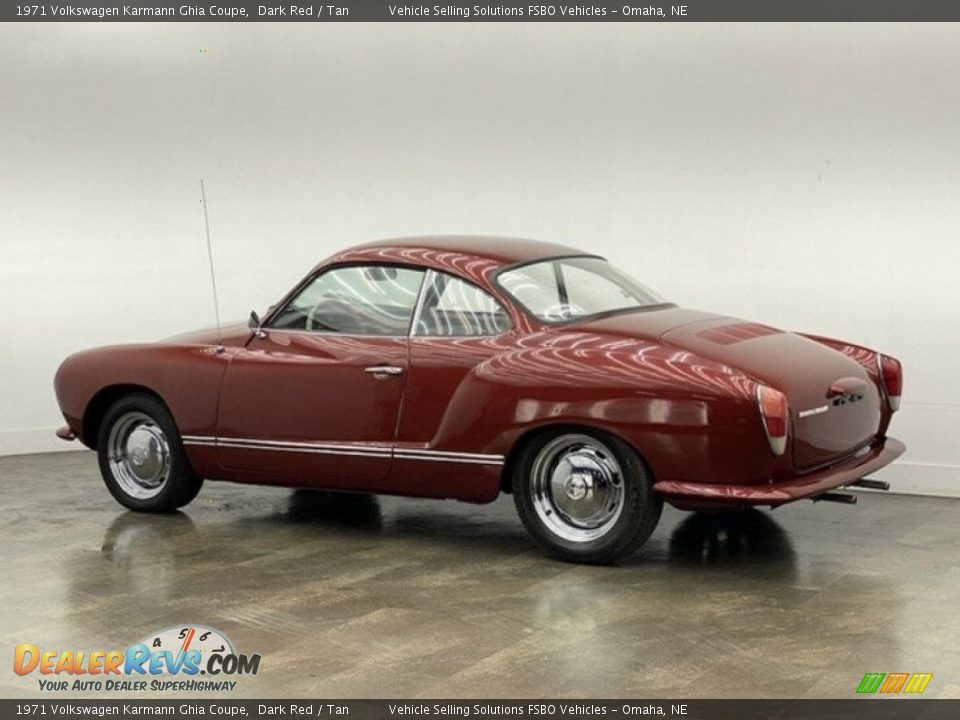 1971 Volkswagen Karmann Ghia Coupe Dark Red / Tan Photo #20