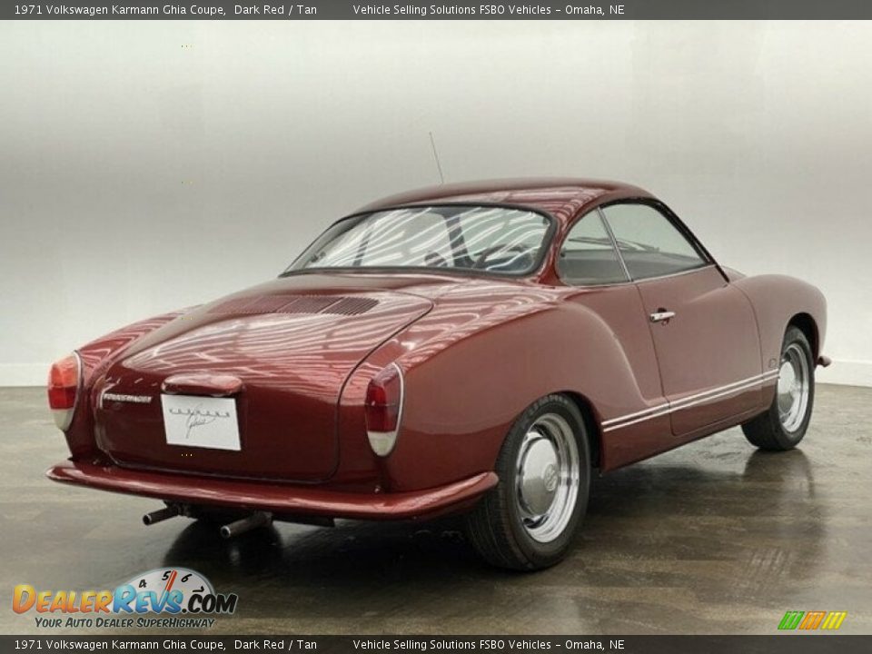 1971 Volkswagen Karmann Ghia Coupe Dark Red / Tan Photo #23