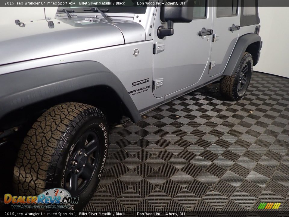 2016 Jeep Wrangler Unlimited Sport 4x4 Billet Silver Metallic / Black Photo #11